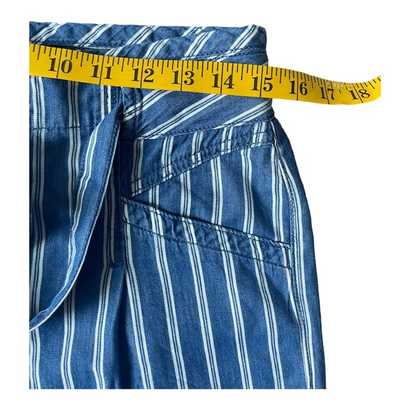 AMERICAN EAGLE Stripped Wide Leg High Rise Jeans Size 4 - Picture 8 of 11